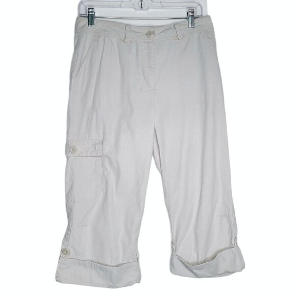 WOOLRICH Beige Stone Cargo Capri Pants - Picture 1 of 5